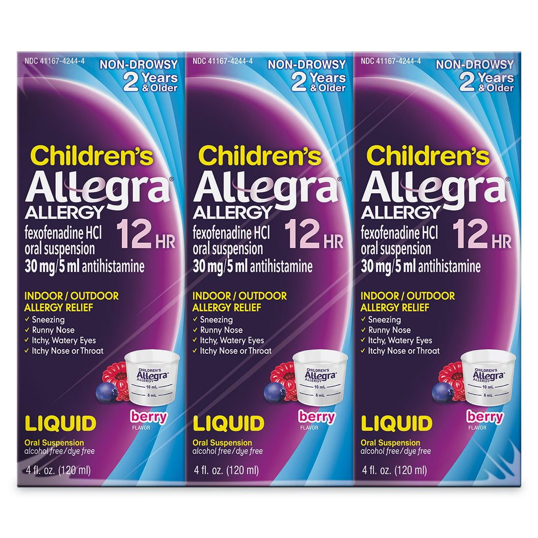 Allegra Children's 12Hour Allergy Relief Liquid, 3 ct./4 oz.