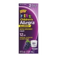 thumbnail image 1 of Allegra Children's 12-Hour Allergy Relief Liquid, Non-Drowsy Indoor and Outdoor Allergy Medicine, 30 mg Fexofenadine HCI Antihistamine For Kids, Grape Flavor, 4 oz, 1 of 9