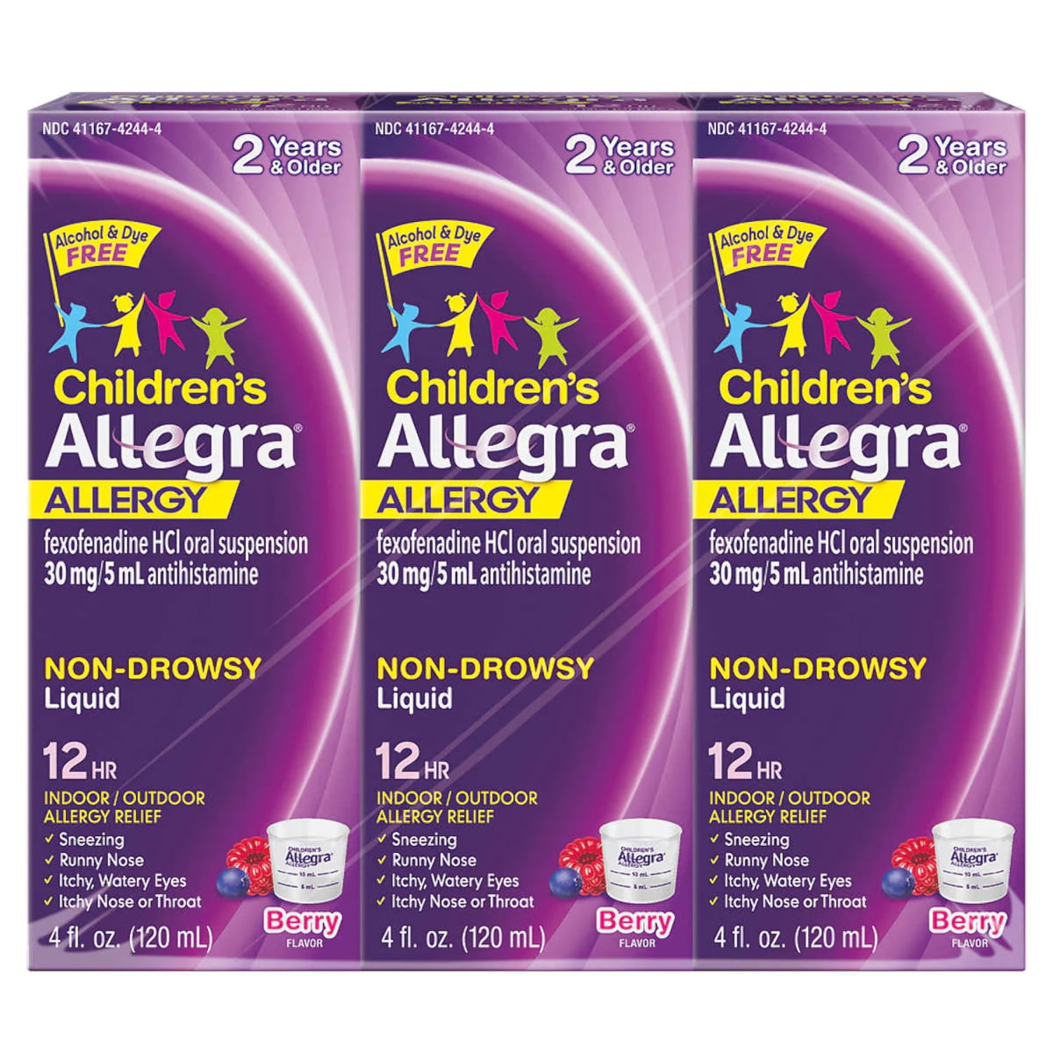 Allegra Children's Allergy Medicine 12Hour NonDrowsy Mixed Berry, 12