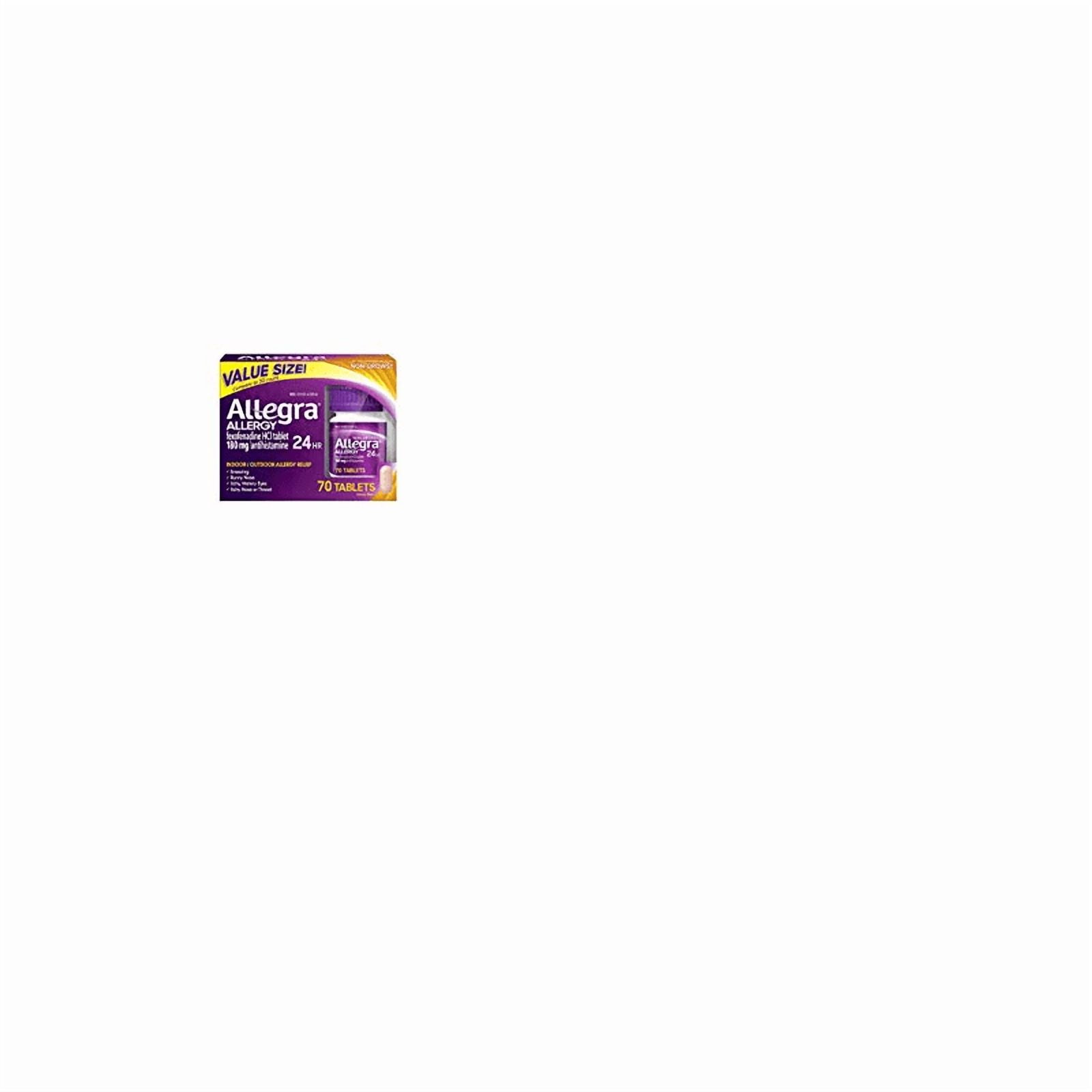 Allegra Fexofenadine 180mg Antihistamine Relief Indoor & Outdoor Allergy 70ct