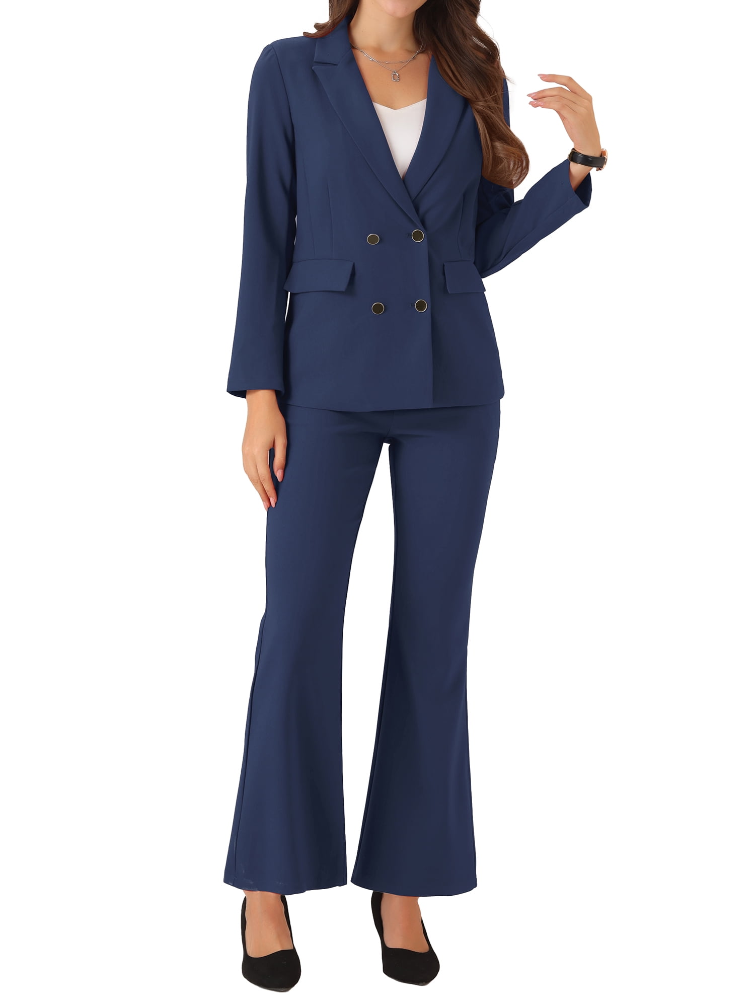 Women's 2-Piece Business Blazer Suit Set - Formal Office Dress With Blazer, Elegant Work Outfit