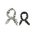 thumbnail image 1 of INSPIRE CHIC 2Pcs 50cm Polka Dots Square Scarf Neck Scarves White&Black, 1 of 5