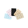 thumbnail image 1 of Lady 3 Rows 2 Hooks Bra Extension Strap Extender 5 Pcs Assorted Color Multicolor, 1 of 5