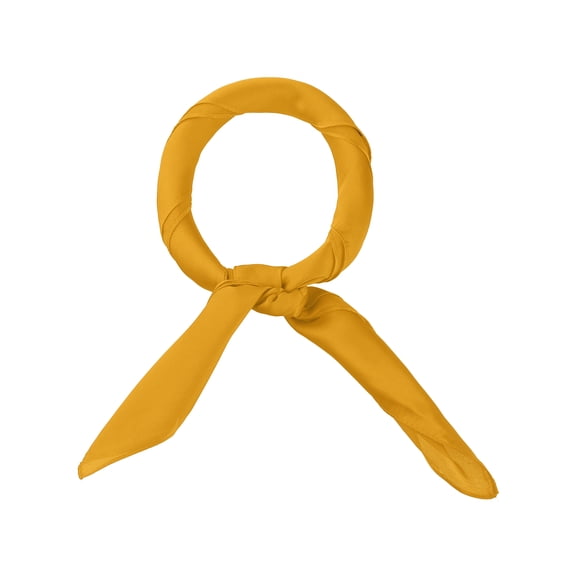 INSPIRE CHIC 70cm Women Scarves Plain Solid Color Pure Square Neck Scarf Neckerchief Bright Yellow