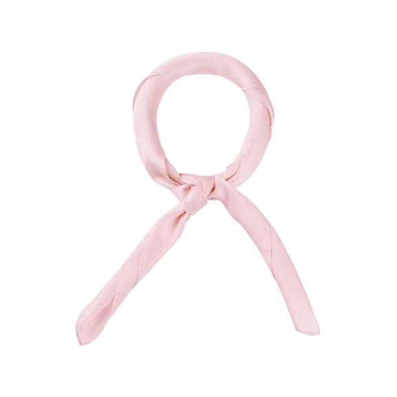 INSPIRE CHIC 70cm Women Scarves Plain Solid Color Pure Square Neck Scarf Neckerchief Pink