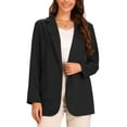 thumbnail image 1 of INSPIRE CHIC Business Blazer for Women's Single Breasted Long Sleeve Work Casual Blazer Jacket S Black, 1 of 5