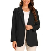INSPIRE CHIC Business Blazer for Women's Single Breasted Long Sleeve Work Casual Blazer Jacket
