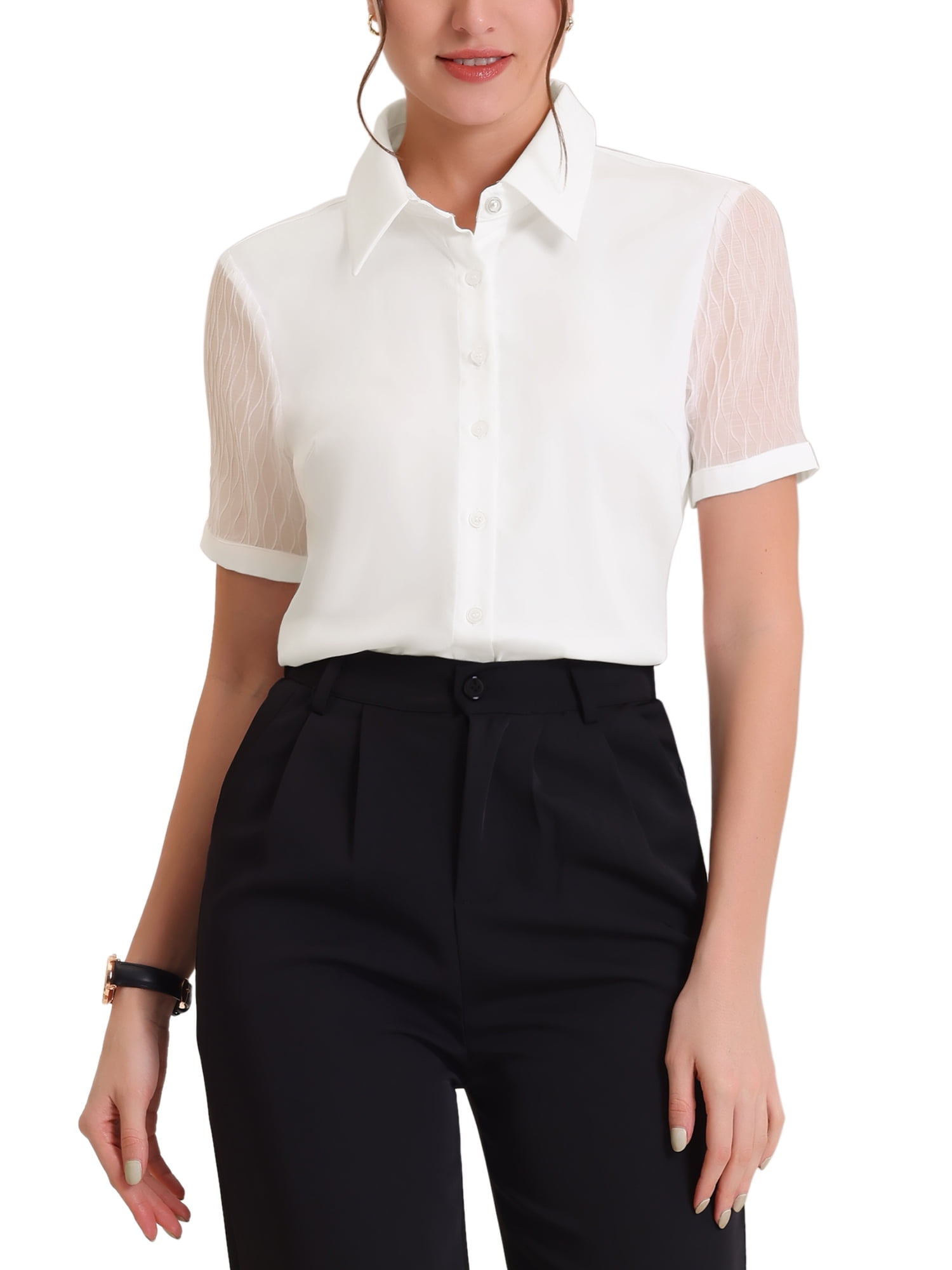 sheer white dress shirt Peri Sheer Shirt