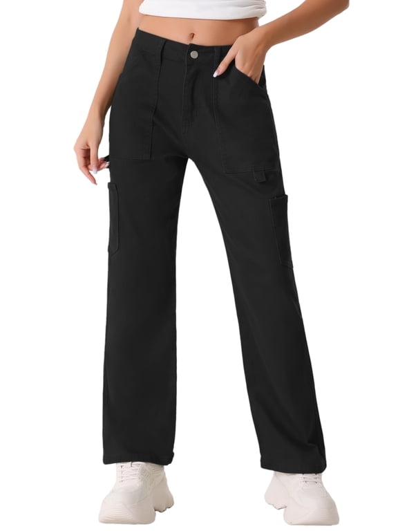 Cargo Pants for Women's High Waist Baggy Y2K Casual Fashion Pants with Pockets