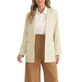 thumbnail image 1 of INSPIRE CHIC Casual Blazers for Women Ladies Open Front Long Sleeve Work Office Jackets Blazer Suit with 3 Pockets, 1 of 5