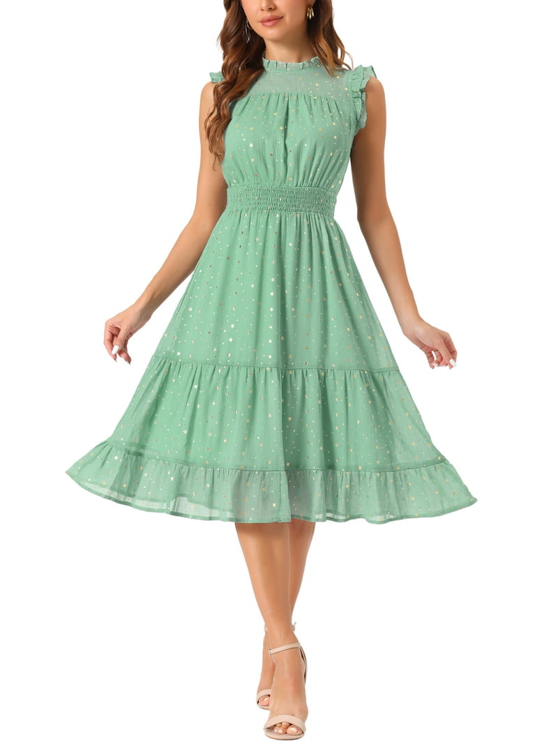 metallic smocked party dress NEW $195 Aqua Women's Blue Metallic Smocked Off-Shoulder Mini Party Dress  Size M