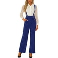 thumbnail image 1 of INSPIRE CHIC Women's Jumpsuits Adjustable Straps Wide Leg Suspenders Overall Jumpsuits S Blue, 1 of 7
