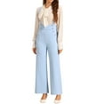 thumbnail image 1 of INSPIRE CHIC Women's Jumpsuits Adjustable Straps Wide Leg Suspenders Overall Jumpsuits S Light Blue, 1 of 7