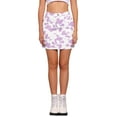 thumbnail image 1 of INSPIRE CHIC Women's Jean Skirts High Waist Cow Print Mini Short Denim Casual Skirts M Purple, 1 of 6