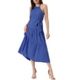 thumbnail image 1 of INSPIRE CHIC Casual Sleeveless a Line Summer Dress for Women's Solid Color Loose Swing Dress XL Royal Blue, 1 of 6