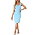 thumbnail image 1 of INSPIRE CHIC Cocktail Dresses for Women's Elegant Sweetheart Neck Sleeveless Bodycon Pencil Dress, 1 of 5