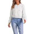 thumbnail image 1 of INSPIRE CHIC Cropped Bomber Jacket for Women's Stand Collar Button Down Biker Moto Jackets, 1 of 5