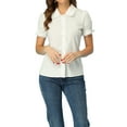 thumbnail image 1 of INSPIRE CHIC Doll Collar Short Sleeve Shirt, 1 of 5