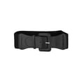 thumbnail image 1 of INSPIRE CHIC Elastic Waist Belts for Women Belts Rectangular Chunky Buckle Black 66-86cm/25.98-33.86", 1 of 4
