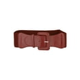thumbnail image 1 of INSPIRE CHIC Elastic Waist Belts for Women Belts Rectangular Chunky Buckle Red 66-86cm/25.98-33.86", 1 of 4