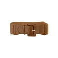 thumbnail image 1 of INSPIRE CHIC Elastic Waist Belts for Women Belts Rectangular Chunky Buckle SaddleBrown 66-86cm/25.98-33.86", 1 of 4
