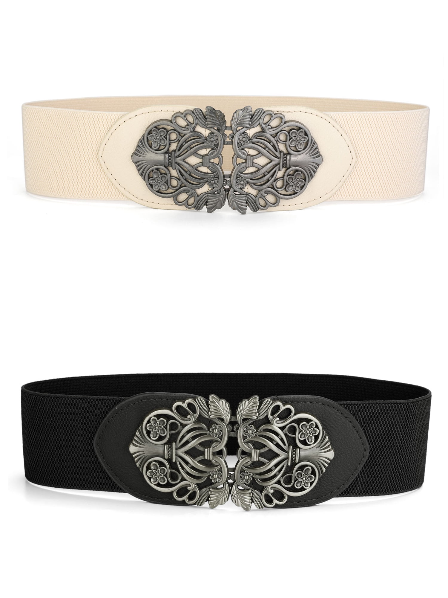 INSPIRE CHIC Elastic Wide Waist Belts for Women Metal Buckle  display picture 3