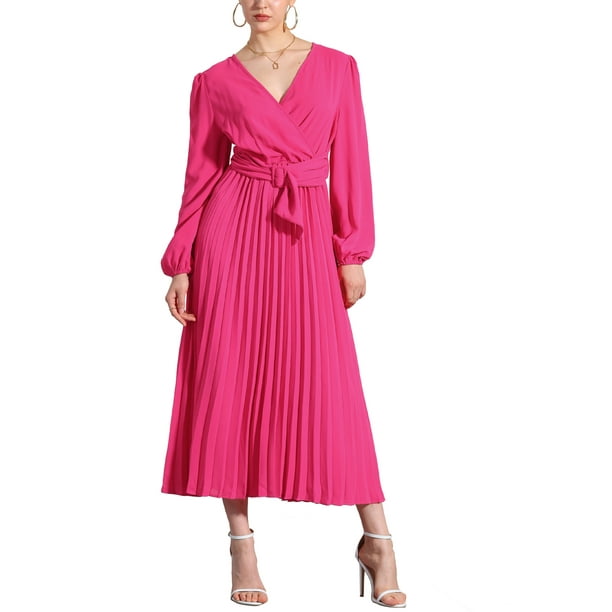 elegant pleated dresses LaDivine S512W A Line Long Wedding Pleated Dress