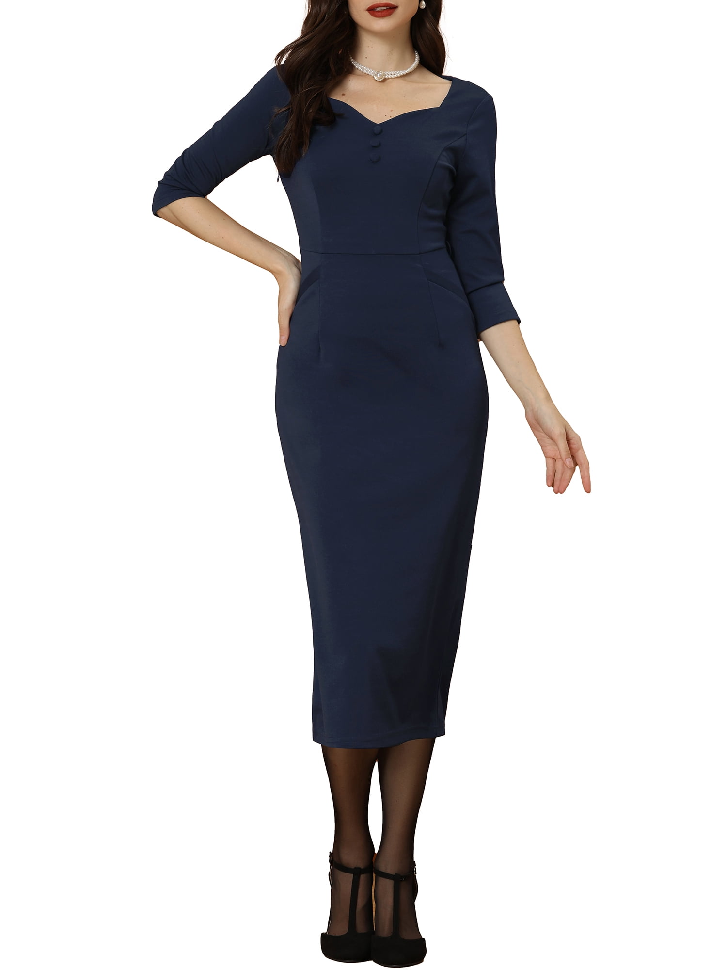 Allegra K Elegant Half Sleeve Sheath Dress for Liberia Ubuy