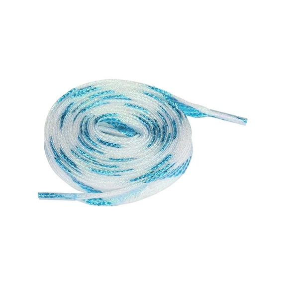 INSPIRE CHIC Glitter Shiny Flat Sneakers Shoelace Metallic Sparkling Shoe Laces Strings Blue 140cm/55.12"