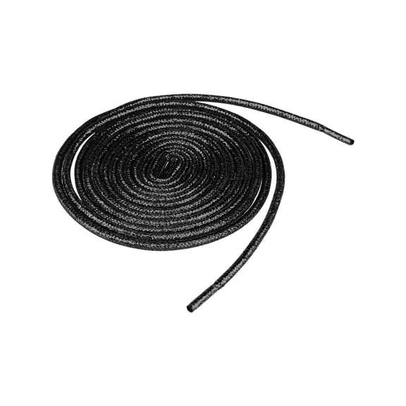 INSPIRE CHIC Glitter Shiny Shoelace Sparkling Shimmery Sneakers Round Shoe Laces Strings Black 180cm/70.87"/31.50"