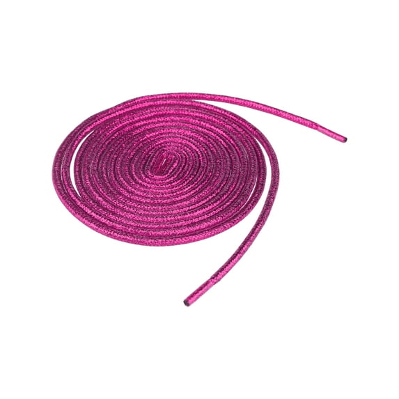 INSPIRE CHIC Glitter Shiny Shoelace Sparkling Shimmery Sneakers Round Shoe Laces Strings Dark Orchid 180cm/70.87"/31.50"