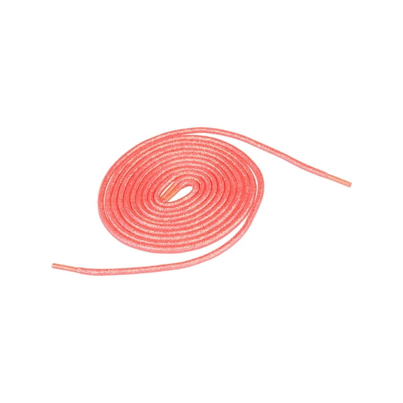 INSPIRE CHIC Glitter Shiny Shoelace Sparkling Shimmery Sneakers Round Shoe Laces Strings Orange Red 120cm/47.25"