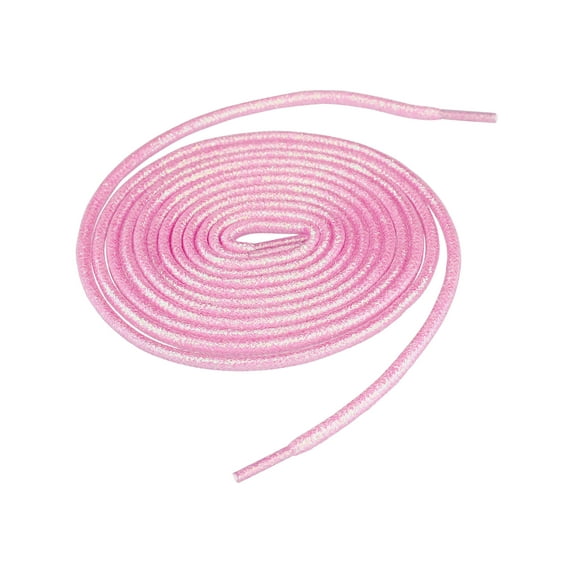 INSPIRE CHIC Glitter Shiny Shoelace Sparkling Shimmery Sneakers Round Shoe Laces Strings Pale Violet Red 200cm/78.74"