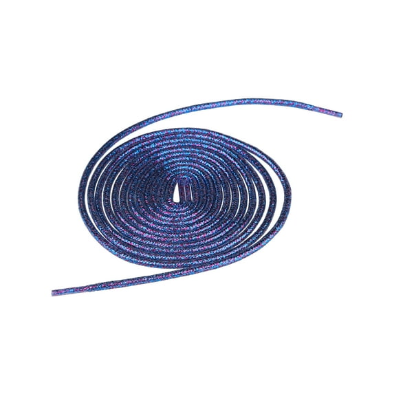 INSPIRE CHIC Glitter Shiny Shoelace Sparkling Shimmery Sneakers Round Shoe Laces Strings Purple Blue Mix 200cm/78.74"