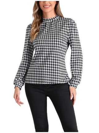 トップス Lumignon Houndstooth fur knit top black Luxe Knit Houndstooth Blazer | Talbots