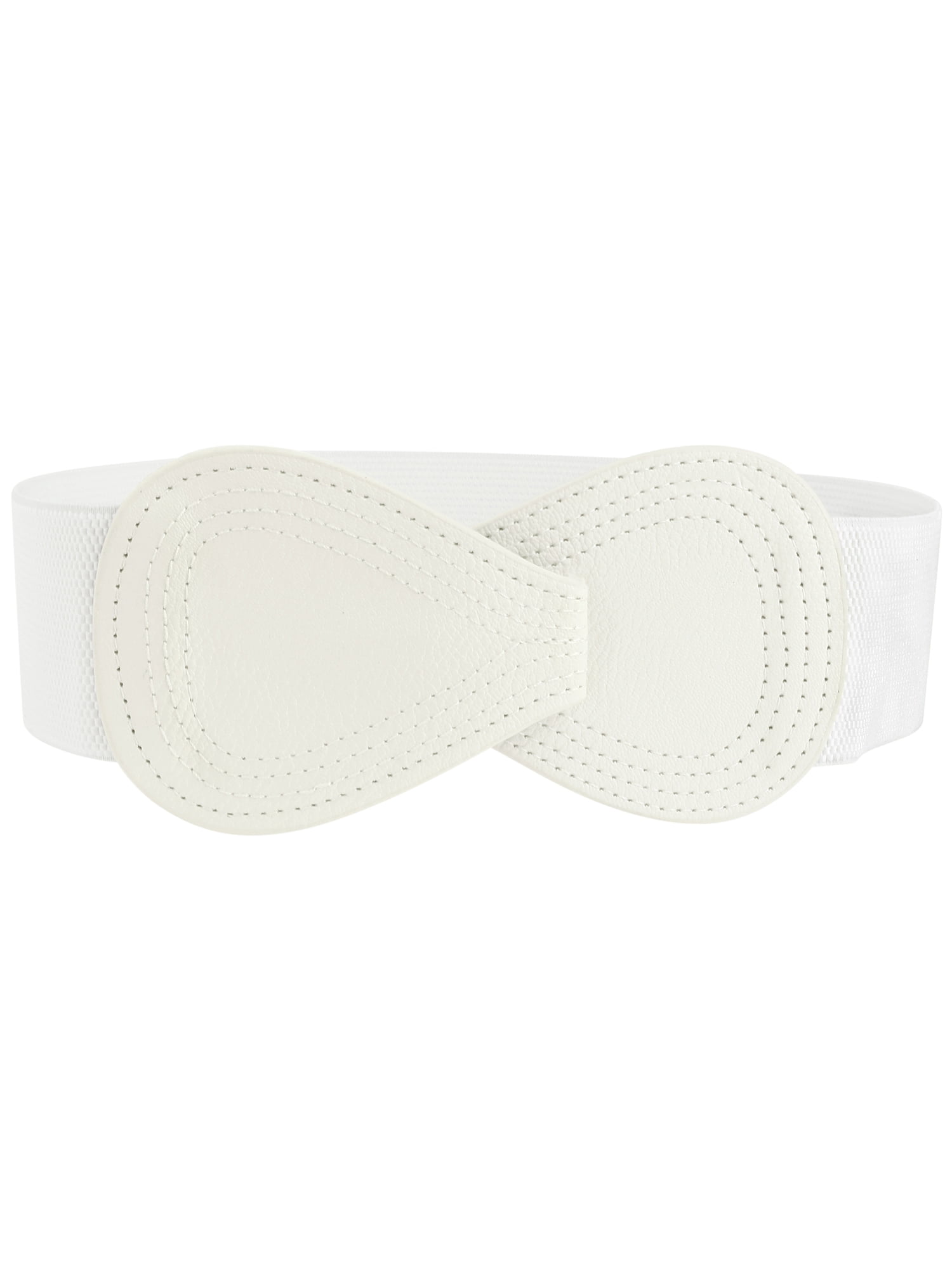 INSPIRE CHIC Interlock Buckle 8-shaped Faux Leather Elastic  display picture 1