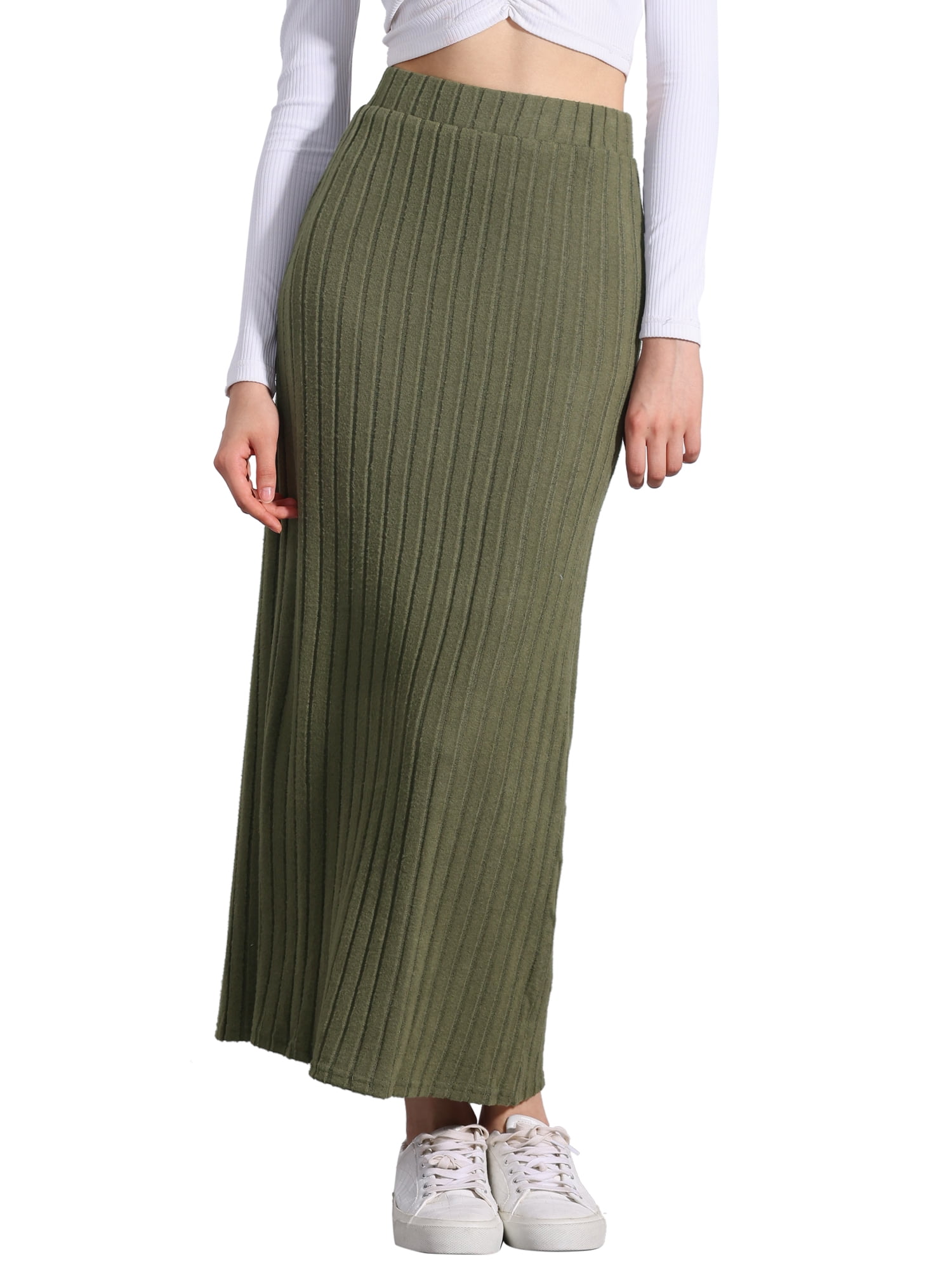 INSPIRE CHIC Women's Cargo Skirt Zip Midi Length with