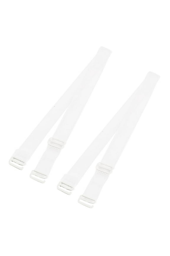 Ladies Pair Adjustable Plastic Flexible Invisible Bra Shoulder Strap