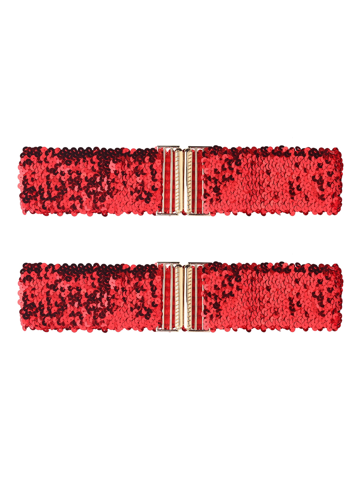 INSPIRE CHIC Ladies Shinny Wide Waist Belts Interlock  display picture 1