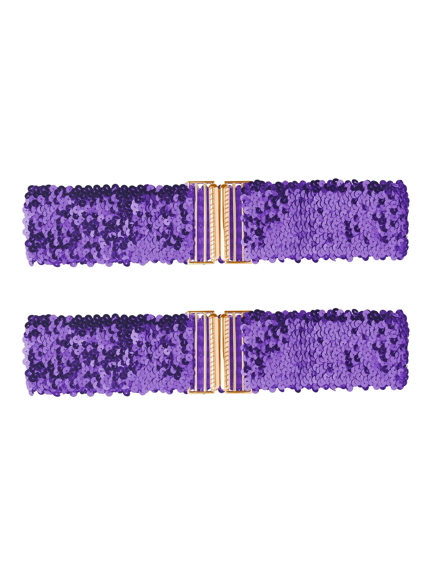 INSPIRE CHIC Ladies Shinny Wide Waist Belts Interlock  display picture 3