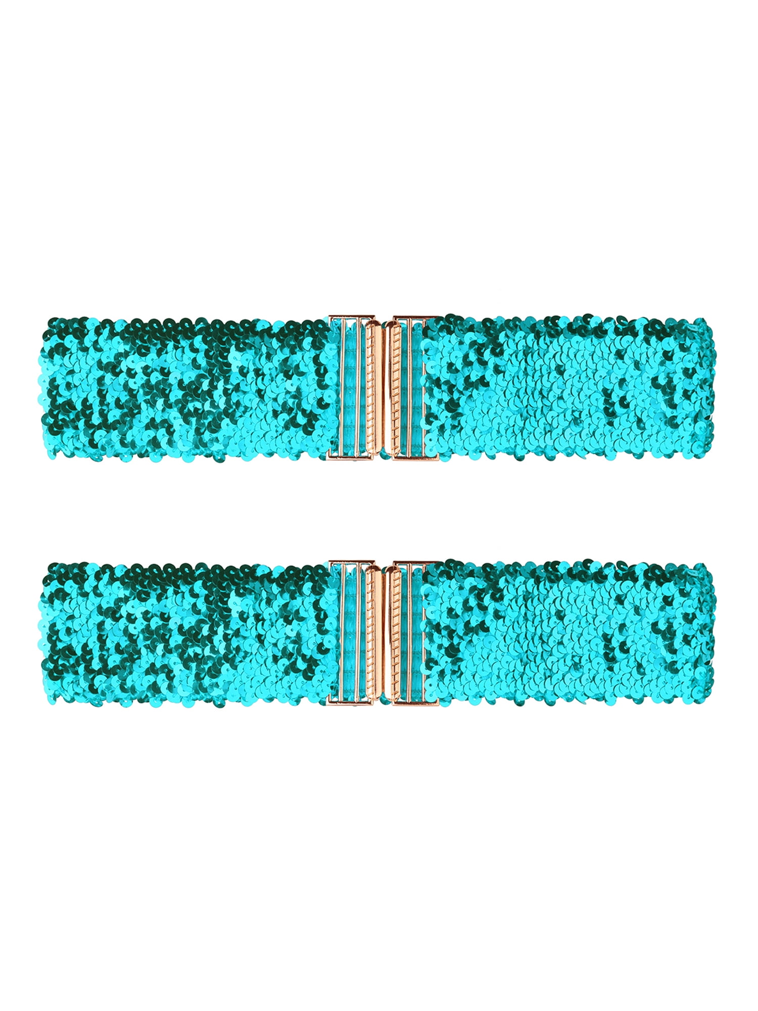 INSPIRE CHIC Ladies Shinny Wide Waist Belts Interlock  display picture 1