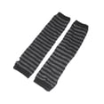 thumbnail image 1 of INSPIRE CHIC Woman Fingerless Thumbhole Stripes Knitted Arm Warmers test, 1 of 1
