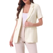 Blazer Femme Coaco NY - Taille L, Couleur Beige, Doublé Et Super Doux - Avec Boutons