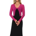 thumbnail image 1 of Allegra K Bolero Shrug for Women's Sheer Mesh Tie Front Textured Crop Shrug for Evening Dresses XL Hot Pink, 1 of 6