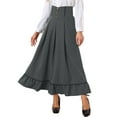 thumbnail image 1 of INSPIRE CHIC Maxi Skirt for Women's High Waist Vintage 1950s Swing Skirts, 1 of 6