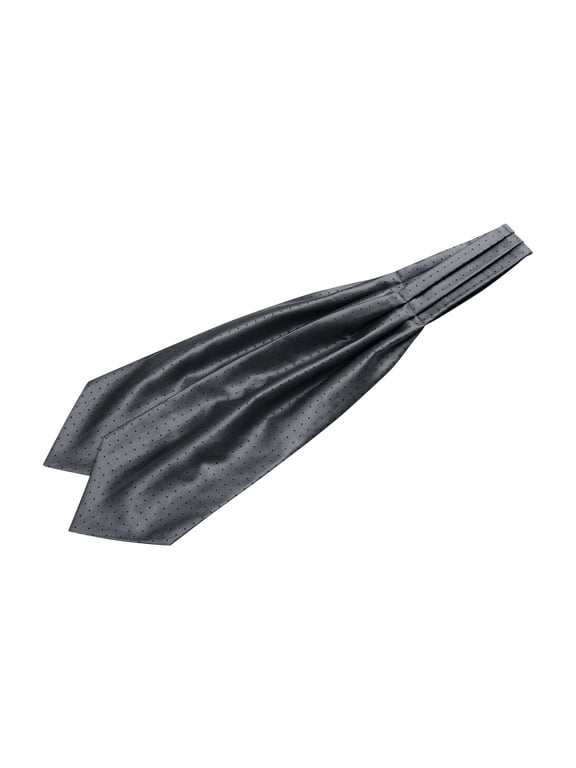 Men's Ascot Tie Polka Dots Cravat Tie Formal Party Cravat Neckwear Gray One Size
