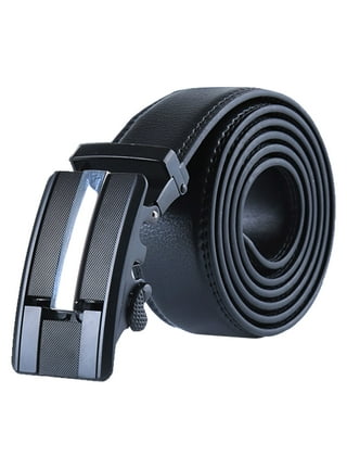 Genuine leather belt for man LAS VEGAS, BLACK colour, metal buckle