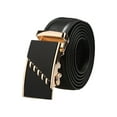 thumbnail image 1 of INSPIRE CHIC Men's Automatic Buckle Ratchet Business Dress Leather Belt Gold Cord 55 7/8-58 5/8", 1 of 7