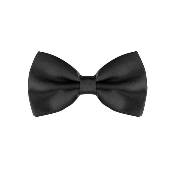 INSPIRE CHIC Men's Bow Tie Accessories Adjustable Strap Formal Solid Tuxedo Pre-Tied Black
