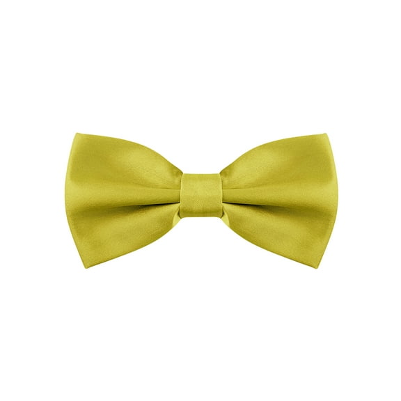 INSPIRE CHIC Men's Bow Tie Accessories Adjustable Strap Formal Solid Tuxedo Pre-Tied Champagne
